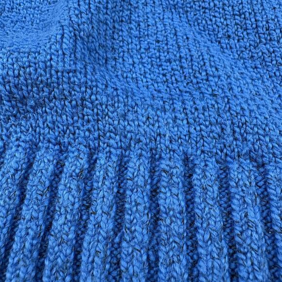 Sabie Turtleneck Womens Size Medium Long Sleeve Cropped Sweater Blue - Picture 2 of 9